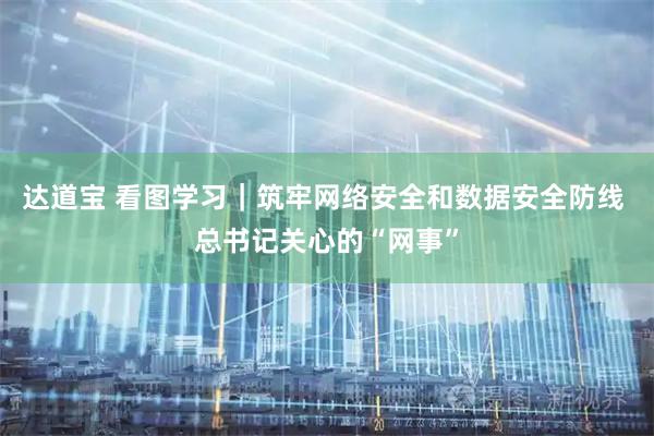 达道宝 看图学习｜筑牢网络安全和数据安全防线 总书记关心的“网事”